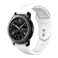GENERICO - Correa Compatible Con Samsung Galaxy Gear S3 Frontier Blanco Broche 22