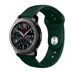 GENERICO - Correa Compatible Con Samsung Galaxy Gear S3 Frontier Verde Oscuro Br