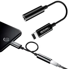 NETCOM - Cable Adaptador de Audio LIGHTNING a JACK 35mm