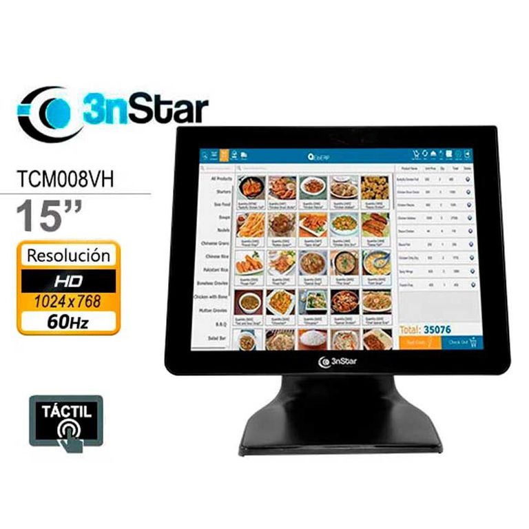 Monitor 15” TCM008VH TOUCH Capacitivo POS
