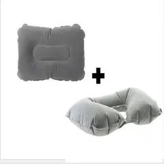 GENERICO - Set de Almohada y Cojin Inflable Para Viajes Camping