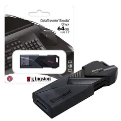 KINGSTON - Usb Exodia Onyx 64Gb Negro 100MbS