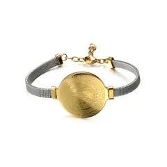 GENERICO - Pulsera Religiosa De San Benito De Acero Inoxidable