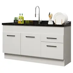 MADESA - Mueble de Cocina Agata 150 cm - Mostrador para Lavadero