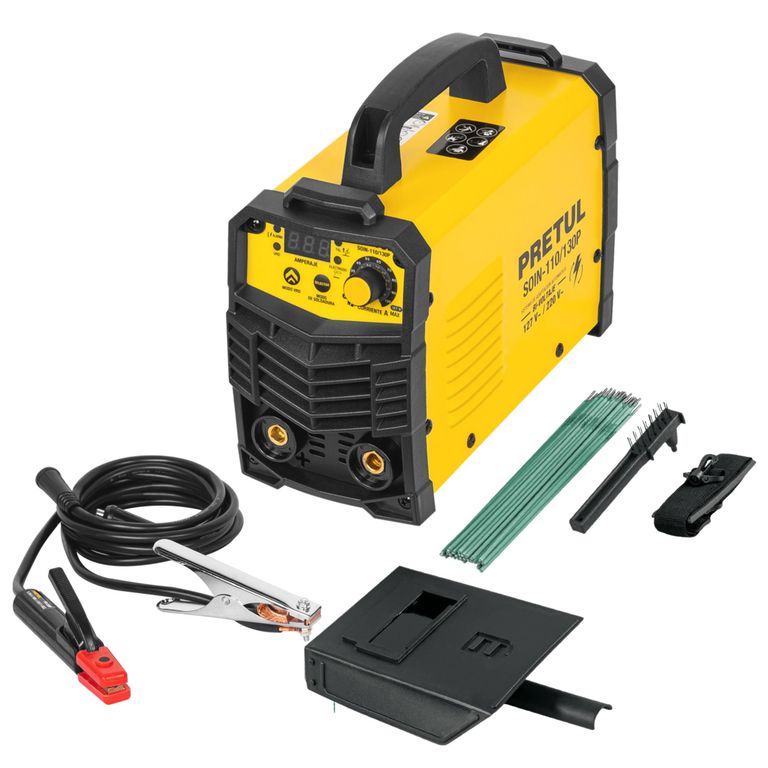 Soldadora inversora Maquina de Soldar 130A Bi-voltaje 127 - 220 V