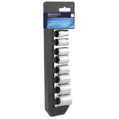 TOOLCRAFT - Juego De Dados Milimétrico 1/2 Con 8 Pzs. Tc0376