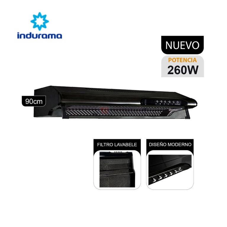 Campana Extractora 3 Velocidades CEI-902NE