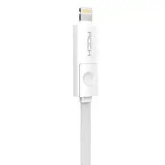 ROCK - Cable de Datos 2 en 1 para iPhone y Samsung Gris -