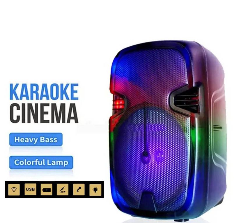 PARLANTE PORTATIL BLUETOOH KARAOKE LED RGB WATERPROOF - PartyBox