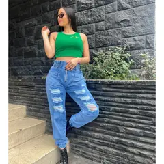 BENCUS JEANS - Pantalón Jogger Jeans Mujer Rasgado