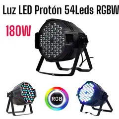OEM - Luz LED Protón de 54Leds 180Watts RGBW DMX 8Canales