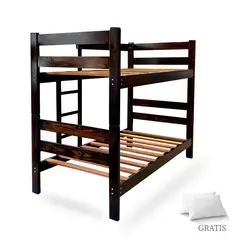 GENERICO - Camarote 1 Plaza 1/2 Ambos Pisos Madera Pino + Almohada Gratis