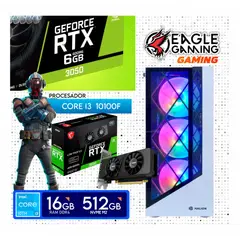 INTEL - Computadora PC Gamer Core i3 10TH RAM16GB SSD500GB RTX 3050 6GB