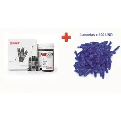 YUWELL - TIRAS REACTIVAS X 50 UNID MAS 100 LANCETAS