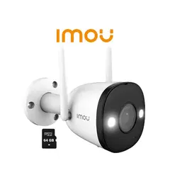 IMOU - Cámara WiFi BULLET 2 1080P Full HD Externa IP67 Noche Color + SD 64GB