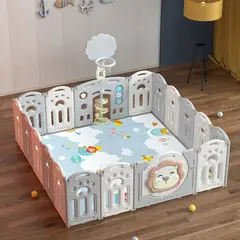 GENERICO - CORRALITO INFANTIL PLEGABLE PARA BEBES LEONCITO 180 x 185 CM