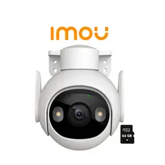 IMOU - Cámara Wi-Fi CRUISER 2 3MP 360º Sirena de 110dB Noche Color + SD 64GB