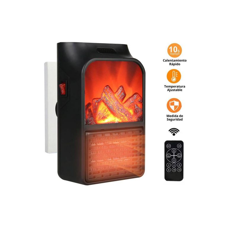 Mini Calefactor Chimenea 1000W Eléctrico Portátil