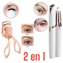 OEM - Pack Rizadora de Pestañas y Depiladora Rasuradora de Cejas 2 en 1