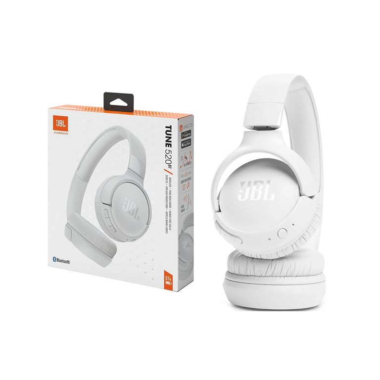 Audífonos Bluetooth Pure Bass Sound Tune 520BT Blanco
