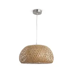 GENERICO - Lámpara colgante Bamboo 1 luz marrón