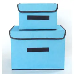 GENERICO - Caja de Almacenamiento con Tapa Portátil Plegable 36x24x23 cm