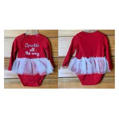 OEM - ENTERIZO BEBE TUTU BODY ROJO TALLA 12 MESES TRAÍDO DE USA
