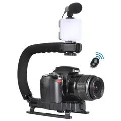 GENERICO - Soporte Estabilizador para Cámara Celular con Luz Led Control AY-49U