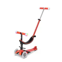 MICRO - Scooter Mini2Grow Deluxe Magic LED Rojo