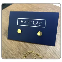 GENERICO - Aretes Acero - Flor Dorada