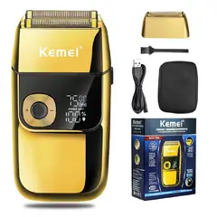 KEMEI - Afeitadora Shaver con Patillero Digital KM-2028