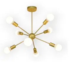 GENERICO - Lámpara Colgante Octopus Dorado 8 Luces, Focos