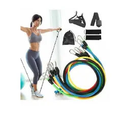 GENERICO - Set de 5 ligas resistencia elástica ejercicios pilates gym