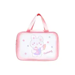 GENERICO - Bolsa de Maquillaje estuche neceser con diseño 31x21x12 - Rosa