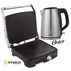 IMACO - Grill Panini IG2923 + Hervidor BVSTKT673SS Oster 1.7 litros
