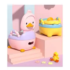 GRETAIL - Bacín Entrenamiento Inodoro Para Bebes Niños Infantil Patito Rosado