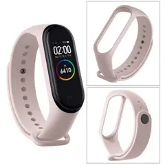 GENERICO - Correa de Silicona Para Xiaomi Mi Band 3 y 4 - NUDE