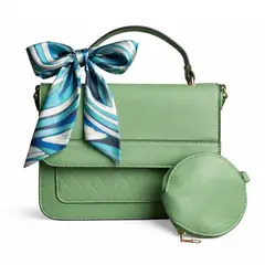 INSPIRA MARKET - Cartera bolso elegante lazo con monedero cuero PU mujer