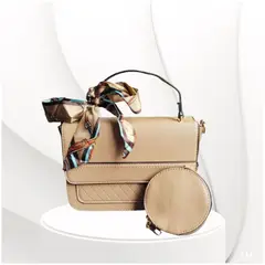 INSPIRA MARKET - Cartera bolso elegante lazo con monedero cuero PU mujer
