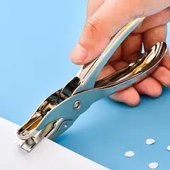 GENERICO - Perforador De Papel 6mm de 1 Hueco Manual Para Tarjetas