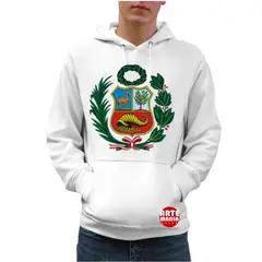 ARTEMANIA - Polera Hoodie Escudo Peru Peruano
