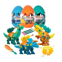 GENERICO - Dinosaurio Armable - Colección x 3 Und