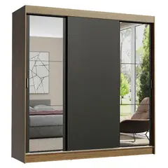 MADESA - Ropero Reno 3 Puertas Corredizas 2 Espejos