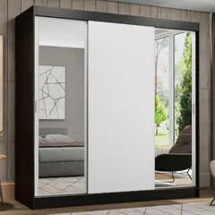 MADESA - Ropero Reno 3 Puertas Corredizas 2 Espejos