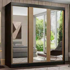 MADESA - Ropero Reno 3 Puertas Corredizas con Espejos