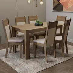 MADESA - Juego de Comedor Medelin con 6 Sillas