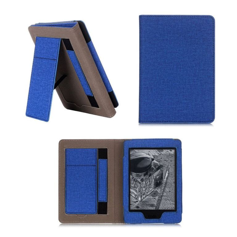 Estuche Kindle Paperwhite 2021 6.8” con Soporte y Correa de Mano Azul