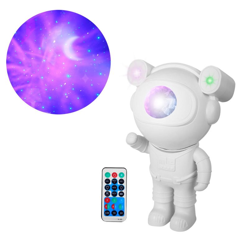Proyector Astronauta Galaxia LED Parlante