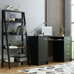 MADESA - Escritorio de Oficina Alaska + Mueble Estante Librero