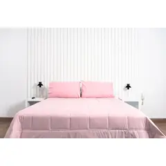 COBITEX HOME - Plumón rosado hipoalergénico Queen cobitex 100 algodón.